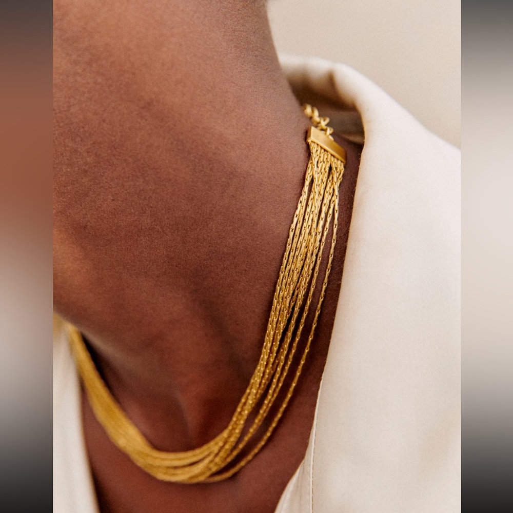 Sezane Gold Multi-Strand Necklace